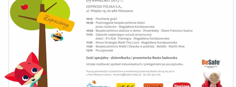 Konferencja prasowa Marko – Bezpieczeństwo dziecka w domu i podróży