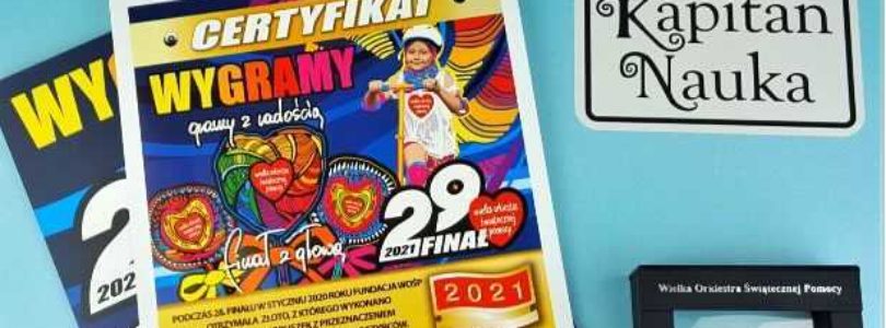 Kapitan Nauka ze Złotym Serduszkiem WOŚP