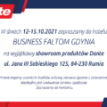 DANTE organizuje showroom swoich produktów w Gdyni i Katowicach!