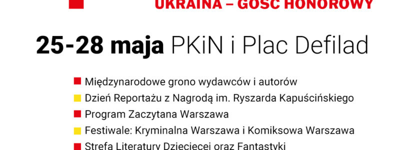 Miliony mostów – literacki program Ukrainy. Gościa Honorowego Międzynarodowych Targów Książki w Warszawie 2023