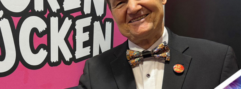 Reiner Knizia podczas targów Spielwarenmesse
