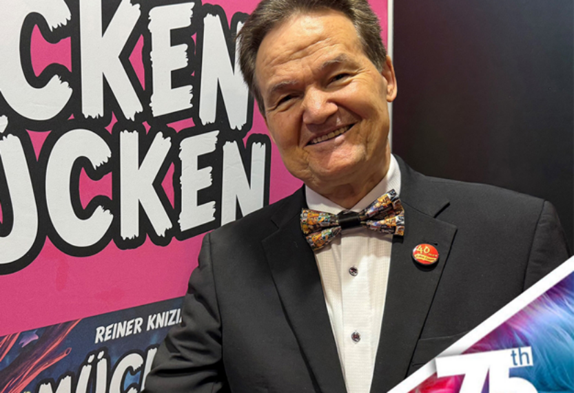 Reiner Knizia podczas targów Spielwarenmesse