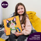 Zestaw kreatywny z masy plastycznej Kot