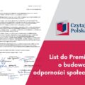 CZYTAJĄCA POLSKA WYSTOSOWAŁA LIST OTWARTY DO PREMIERA DONALDA TUSKA